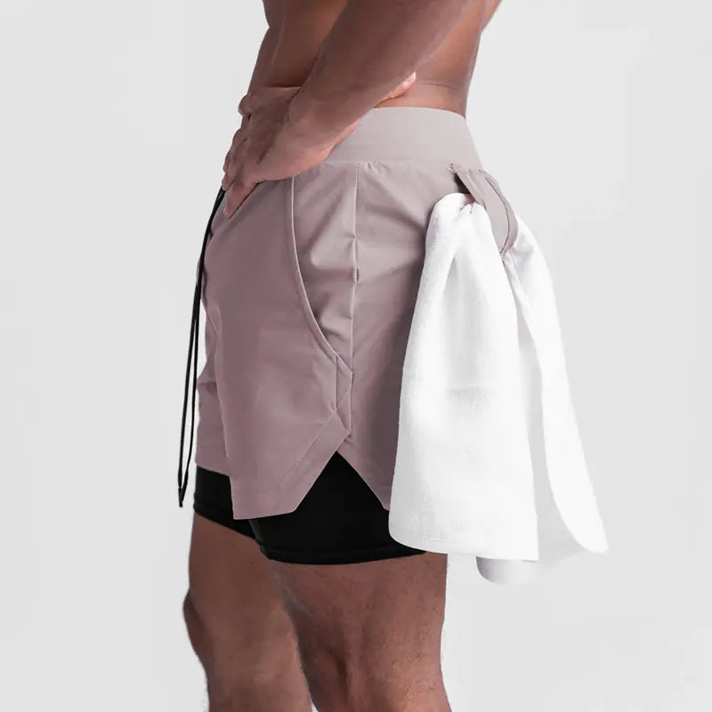 Men's Summer Quick-Dry Dual-Layer Running Shorts