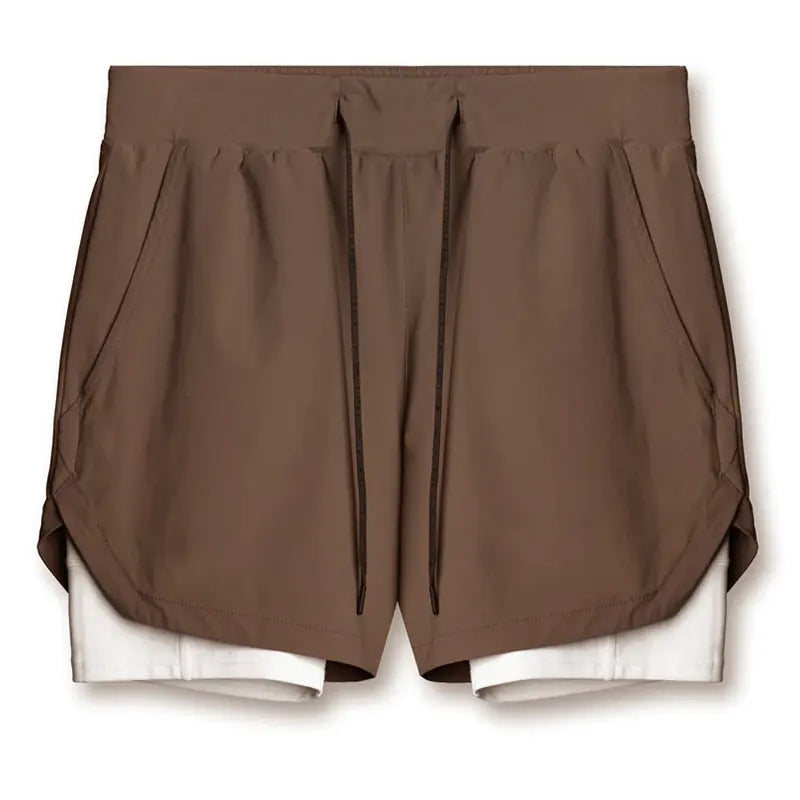 Men's Summer Quick-Dry Dual-Layer Running Shorts