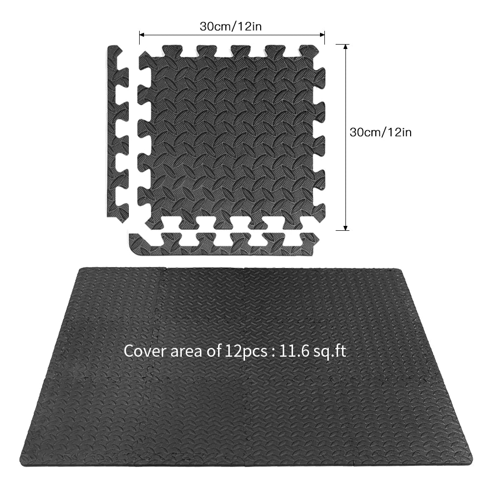 EVA Leaf Grain Home Gym Mat and Yoga Floor Cushion