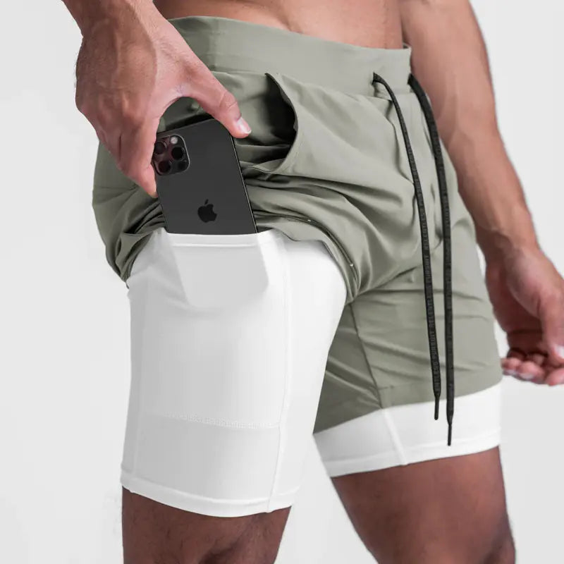 Men's Summer Quick-Dry Dual-Layer Running Shorts