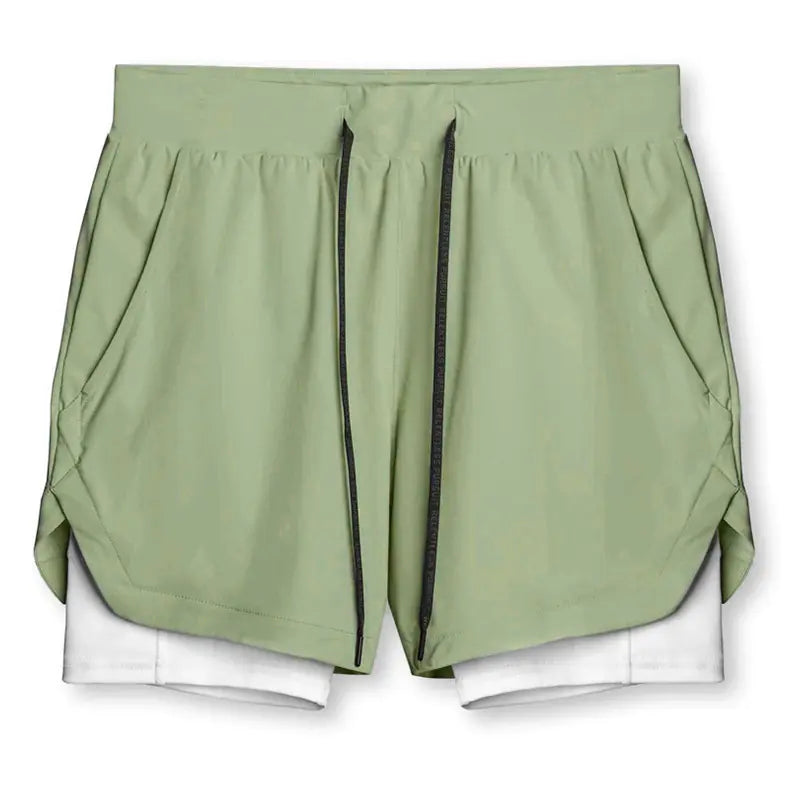 Men's Summer Quick-Dry Dual-Layer Running Shorts