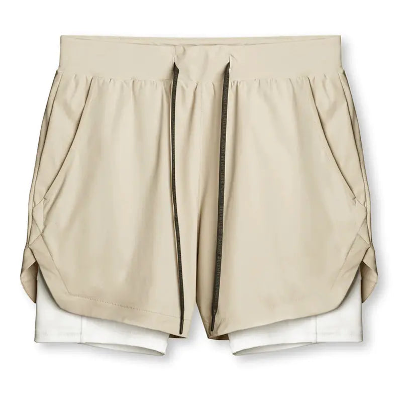 Men's Summer Quick-Dry Dual-Layer Running Shorts