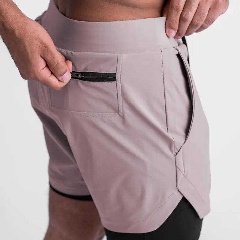 Men's Summer Quick-Dry Dual-Layer Running Shorts