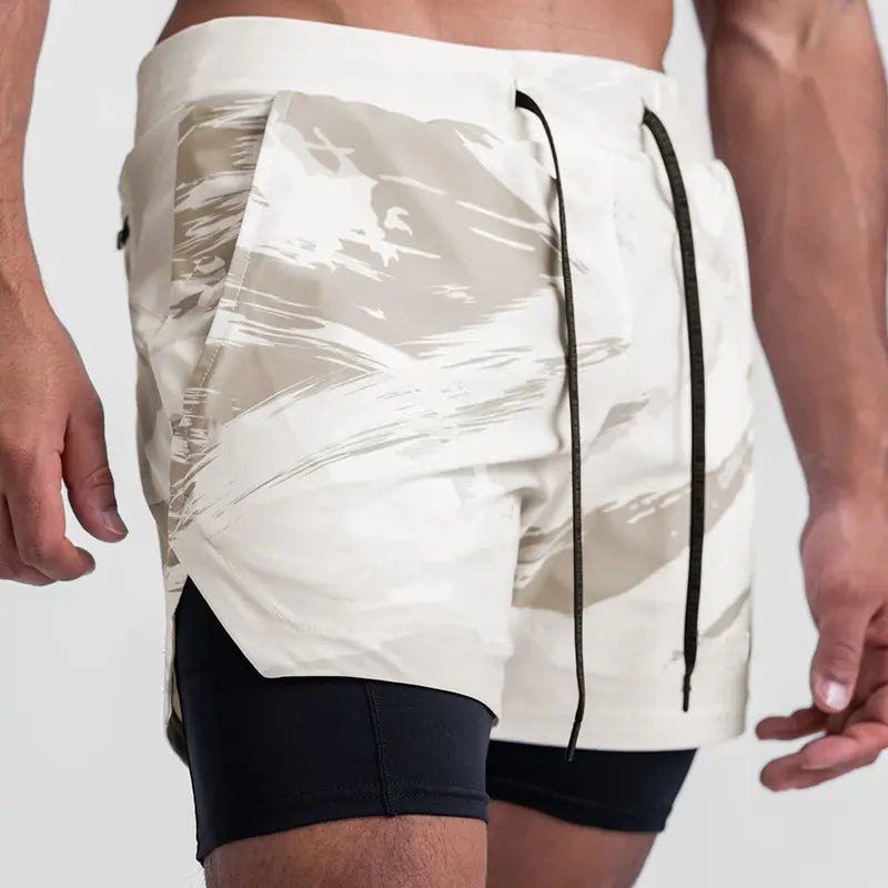 Men's Summer Quick-Dry Dual-Layer Running Shorts