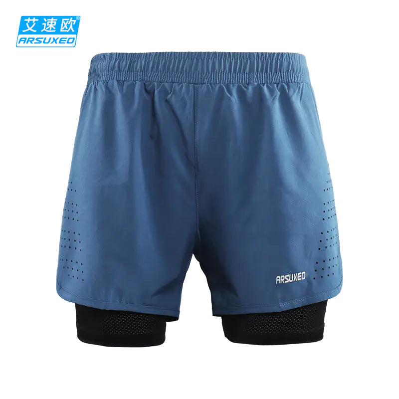 Men's Quick-Dry Running Shorts with Pockets for Summer